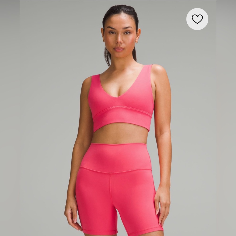 Never worn Lululemon Align V-Neck Bra A/B Cup in Glaze Pink Size 6